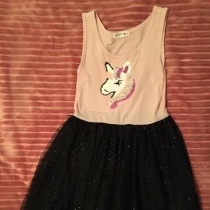 Sequin flip unicorn dress